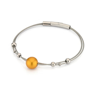 Armband bolletjes met warm goudkleur bol A274G
