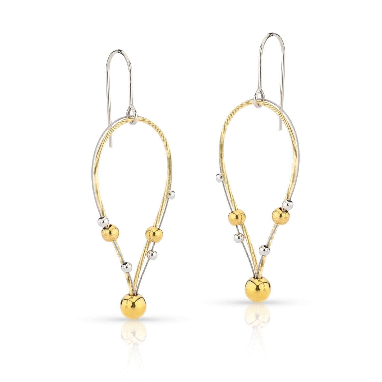 Oorhanger speelse bolletjes Bicolor O269BI