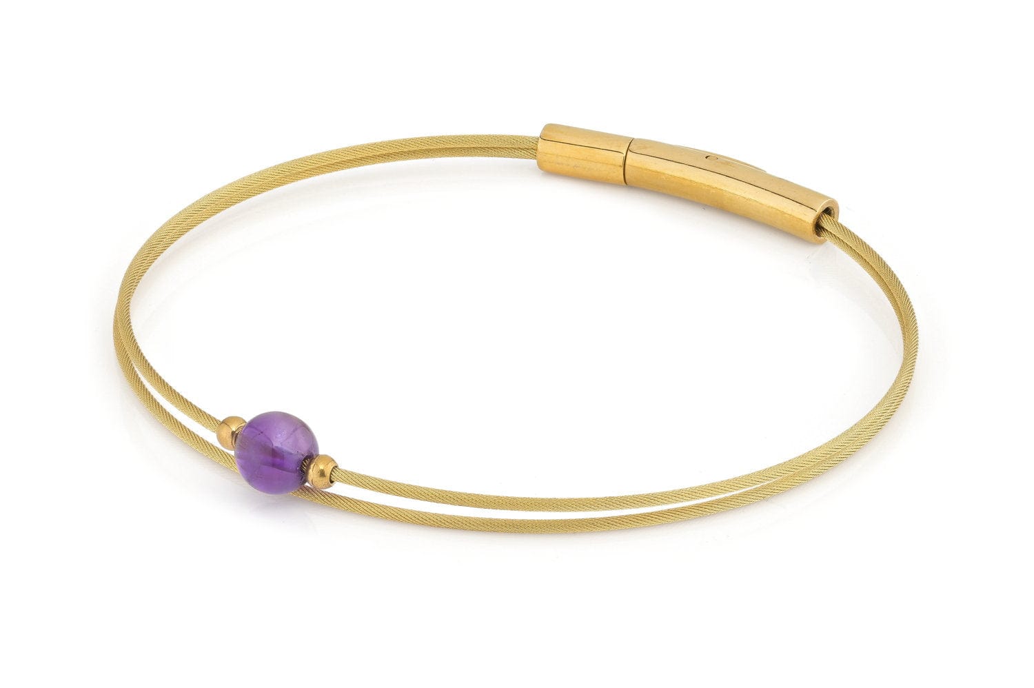 Thinking of You Amethist edelsteen armband goudkleur
