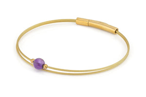 Thinking of You Amethist edelsteen armband goudkleur