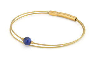 Thinking of You edelsteen armband Lapis lazuli goudkleur A716GG