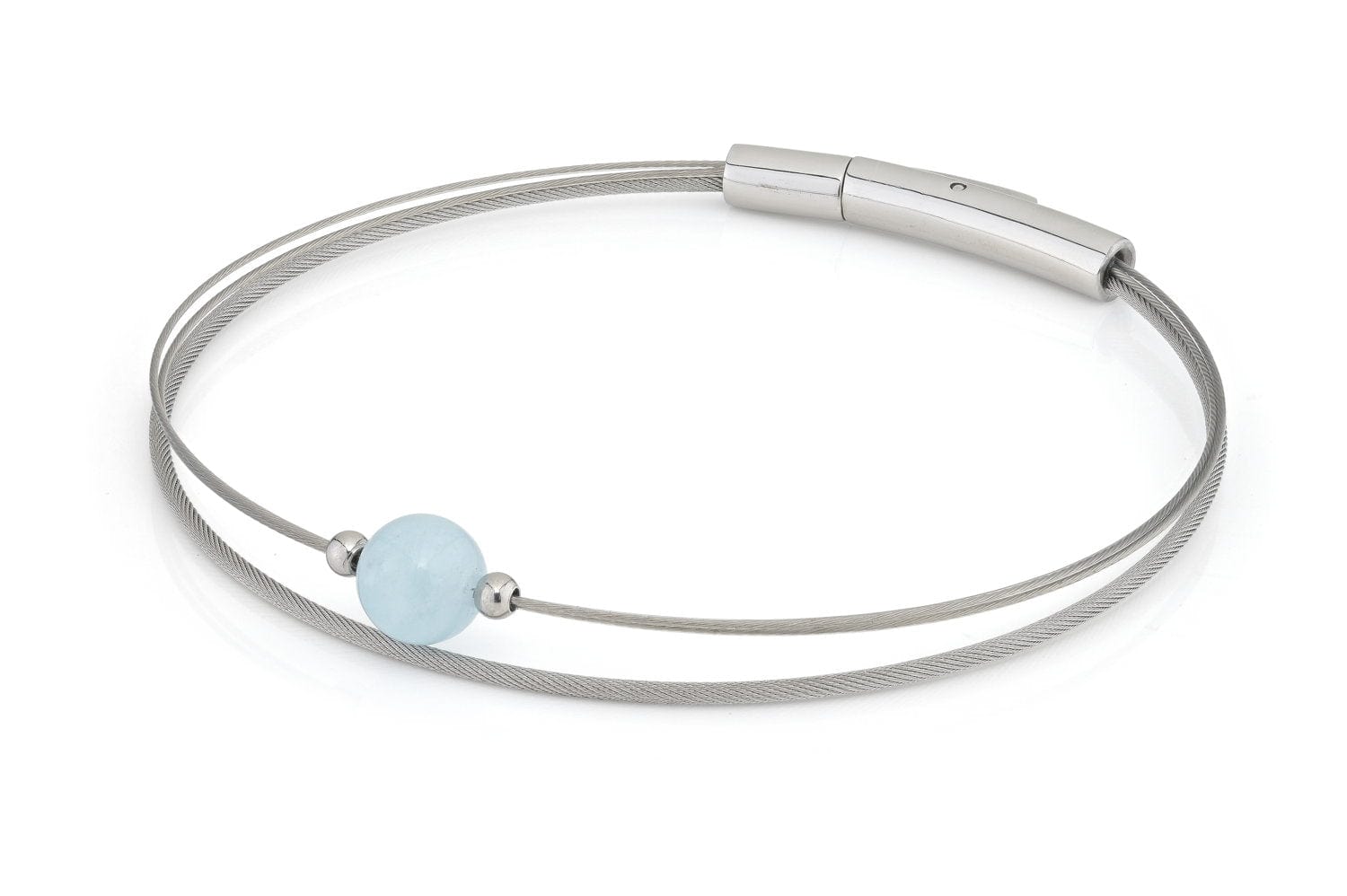 Thinking of You edelsteen armband Aquamarijn zilverkleur