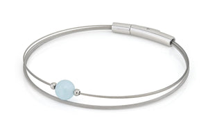 Thinking of You edelsteen armband Aquamarijn zilverkleur