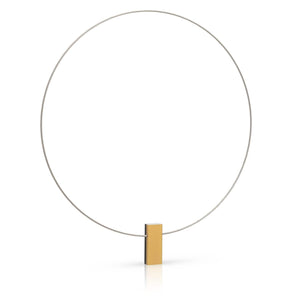 Collier twee gekleurde rechthoeken C232GZ