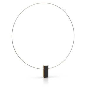 Collier twee gekleurde rechthoeken C232GZ
