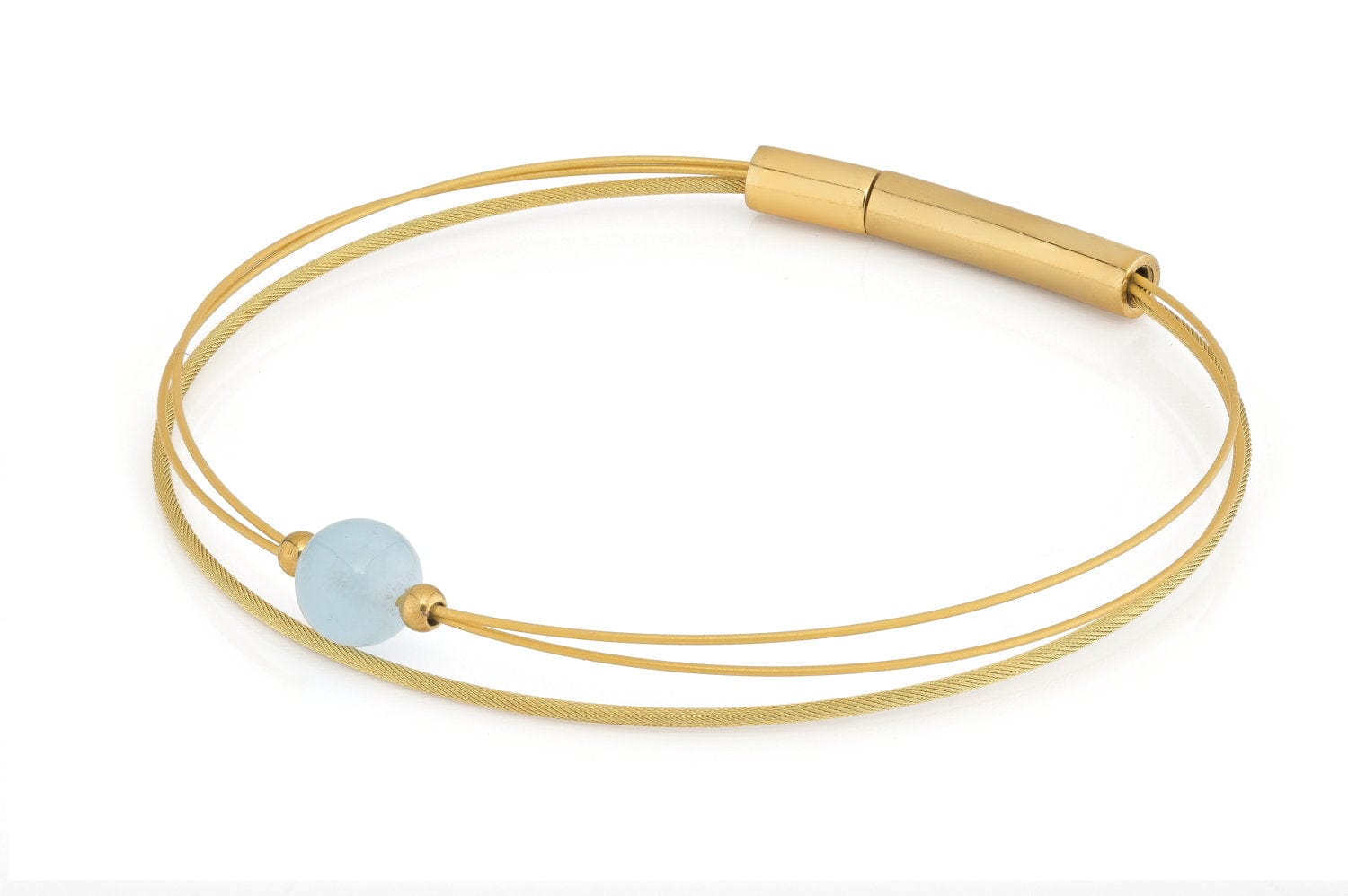 Thinking of You edelsteen armband Aquamarijn goudkleur