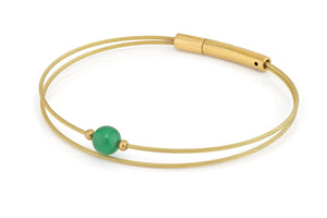 Thinking of You edelsteen armband Groen Agaat goudkleur